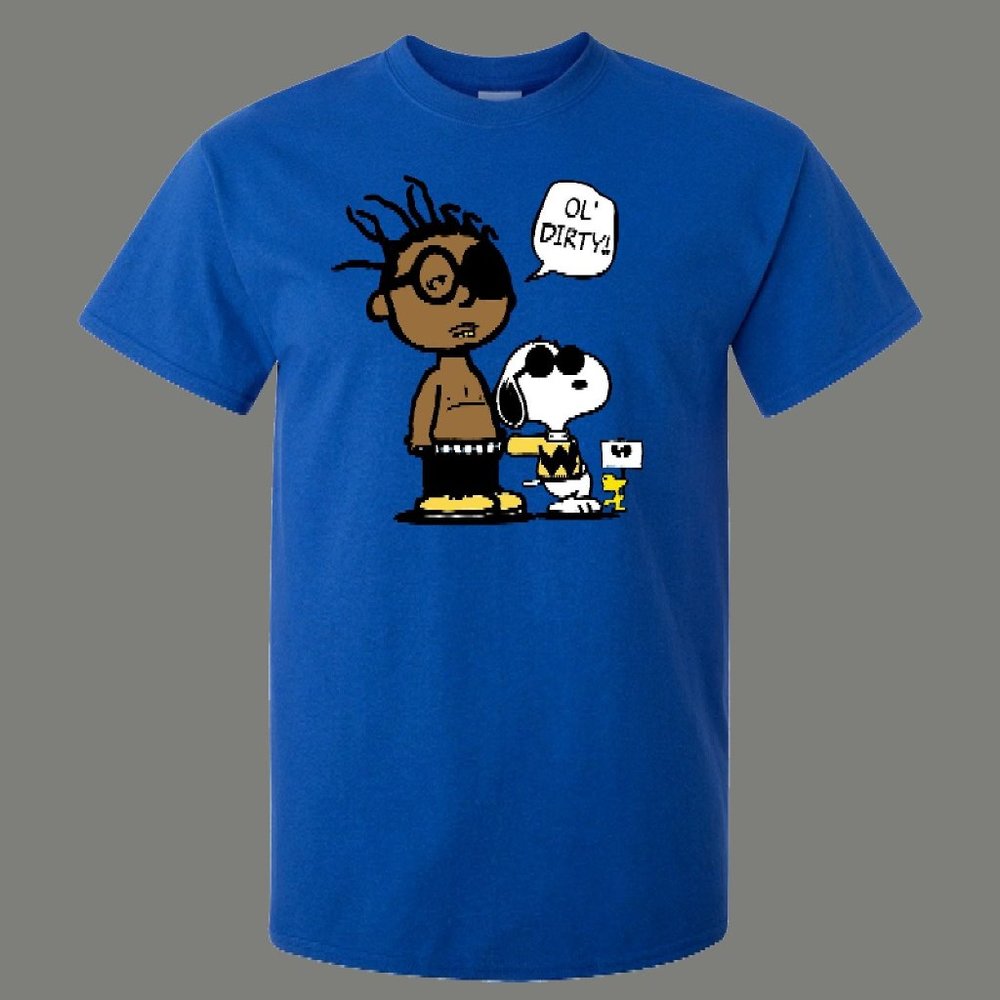 ODB OL DIRTY And Peanuts Cartoon Artwork Mashup Parody Shirt